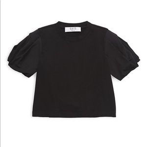 Sea Girls Nadja Taffeta Puff Sleeve Tee Sz 3-5